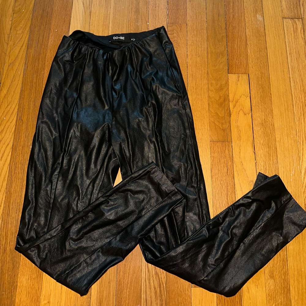 DO+BE Black Faux Leather Pants